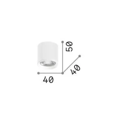 Ideal-Lux - Lampada da soffitto DOT PL ROUND 3000K, 4 x 4 x h5 cm,<Dmora Cheap