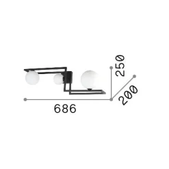 Ideal-Lux - Lampada da soffitto ANGOLO PL3 , 69 x 20 x h25 cm,<Dmora Store