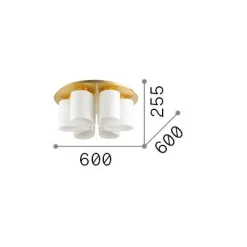 Ideal-Lux - Lampada da soffitto DAISY PL6, 60 x 60 x h26 cm,<Dmora Store