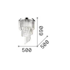 Ideal-Lux - Lampada da soffitto CARLTON PL12 , 50 x 50 x h69 cm,<Dmora Best Sale