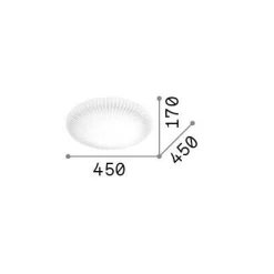 Ideal-Lux - Lampada da soffitto ATRIUM PL D45, 45 x 45 x h17 cm,<Dmora Sale