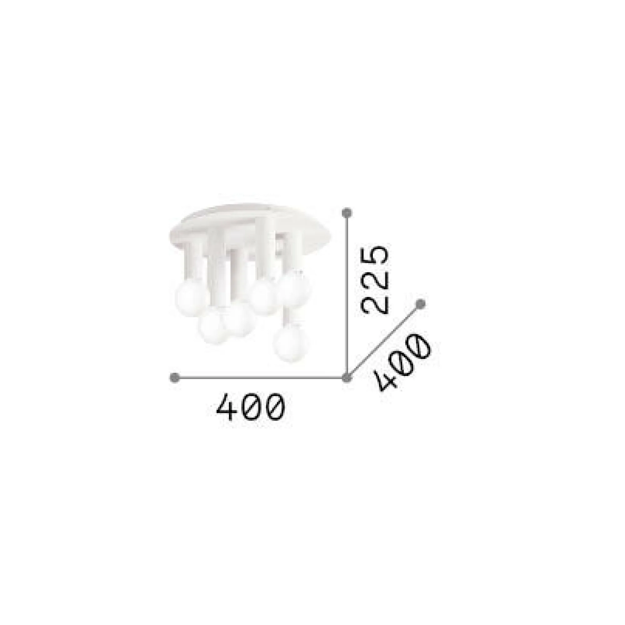 Ideal-Lux - Lampada da soffitto PETIT PL6 , 40 x 40 x h23 cm,<Dmora Flash Sale