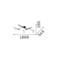 Ideal-Lux - Lampada da soffitto ATLAS PL5 , 106 x 55 x h27 cm,<Dmora Cheap