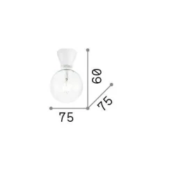 Ideal-Lux - Lampada da soffitto WINERY PL1 , 8 x 8 x h6 cm,<Dmora Flash Sale
