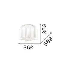 Ideal-Lux - Lampada da soffitto COMPO PL6 FUME', 56 x 56 x h35 cm,<Dmora Online