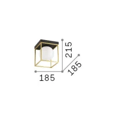 Ideal-Lux - Lampada da soffitto LINGOTTO PL1 , 19 x 19 x h22 cm,<Dmora Cheap