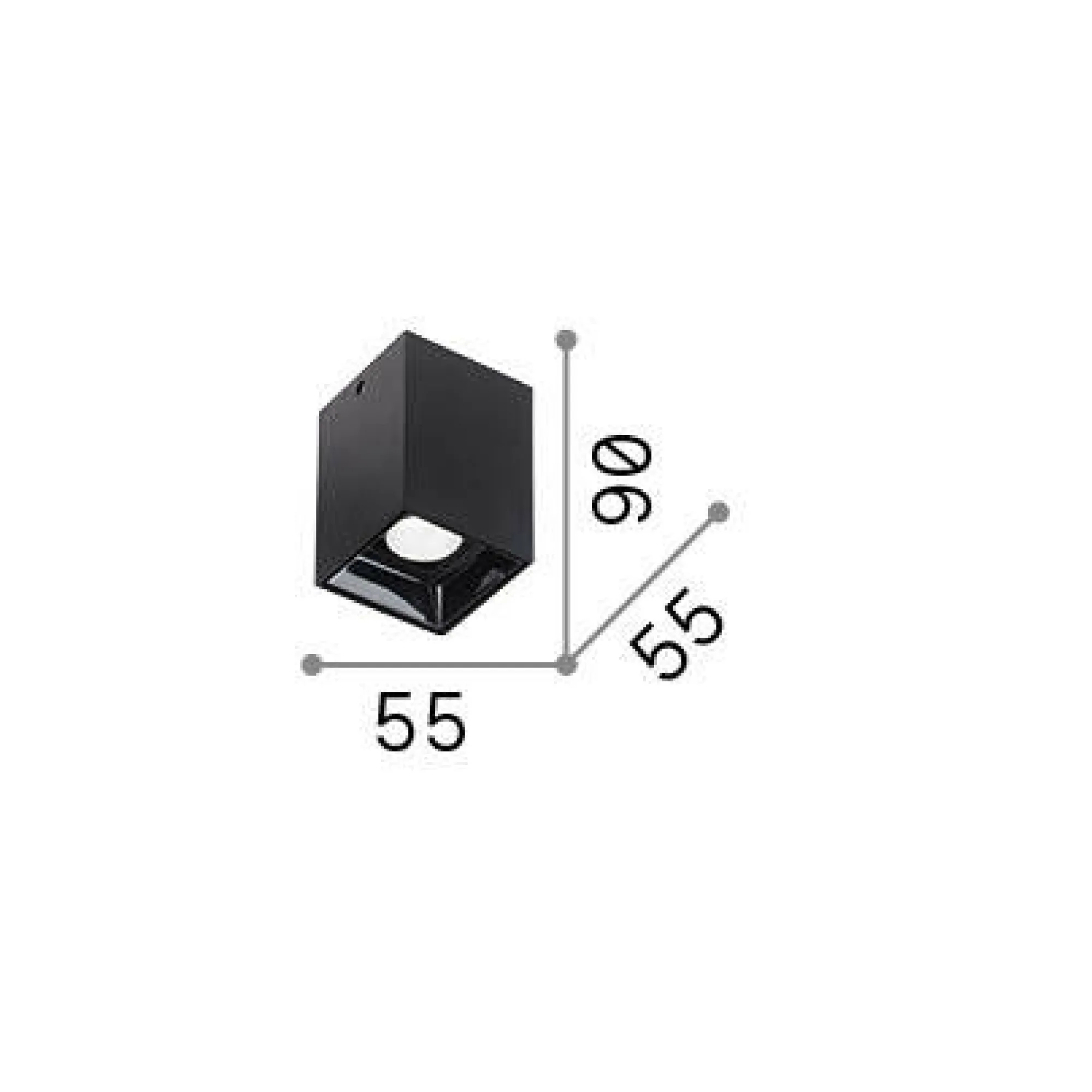 Ideal-Lux - Lampada da soffitto NITRO PL SQUARE D05 , 6 x 6 x h9 cm,<Dmora Online
