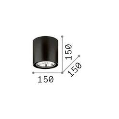 Ideal-Lux - Lampada da soffitto MOOD PL1 D15 ROUND , 15 x 15 x h15 cm,<Dmora Best Sale
