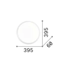 Ideal-Lux - Lampada da soffitto GEMMA PL D39 , 40 x 40 x h6 cm,<Dmora Cheap