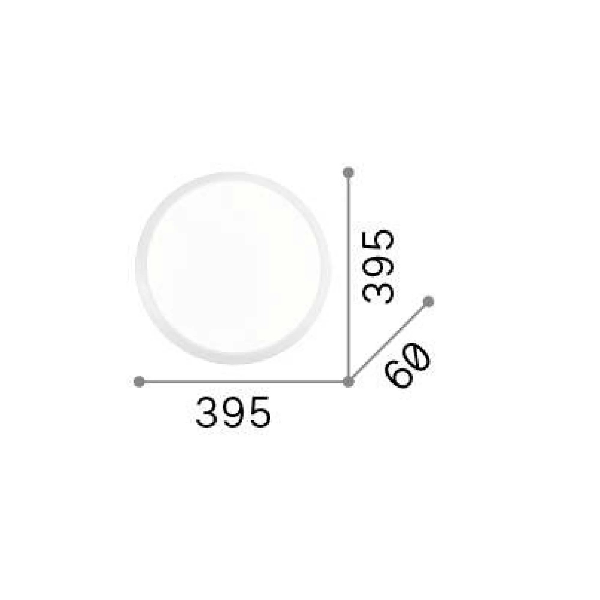 Ideal-Lux - Lampada da soffitto GEMMA PL D39 , 40 x 40 x h6 cm,<Dmora Best Sale