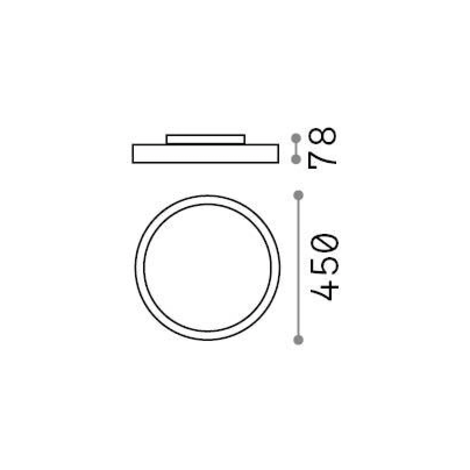 Ideal-Lux - Lampada da soffitto FLY PL D45 3000K , 45 x 45 x h8 cm,<Dmora Store