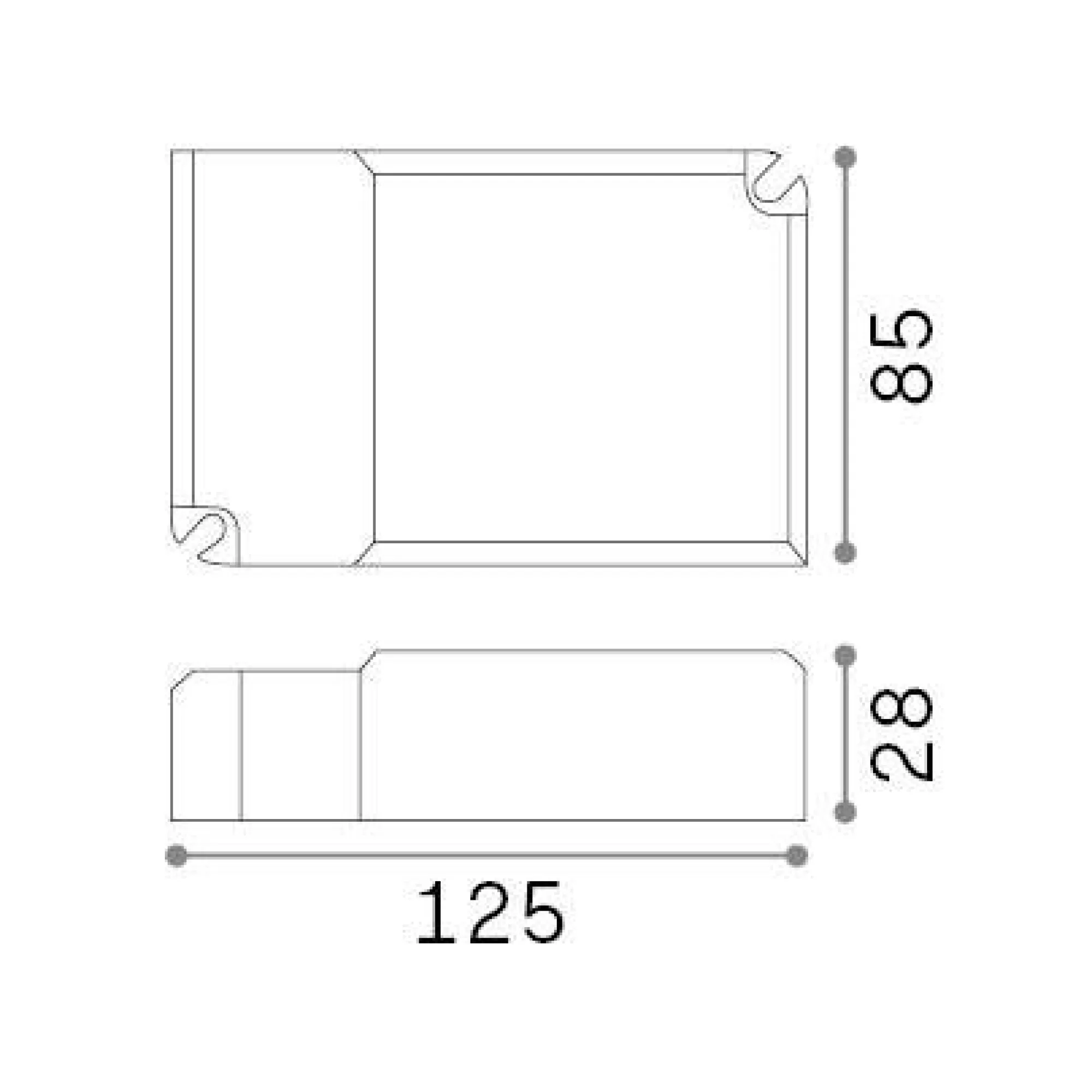 Ideal-Lux - Lampada da soffitto FLY D60 DRIVER DALI/PUSH 60W 1400mA, 13 x 9 x h3 cm,<Dmora New