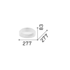 Ideal-Lux - Lampada da soffitto ZIGGY PL D030 , 28 x 28 x h8 cm,<Dmora Cheap