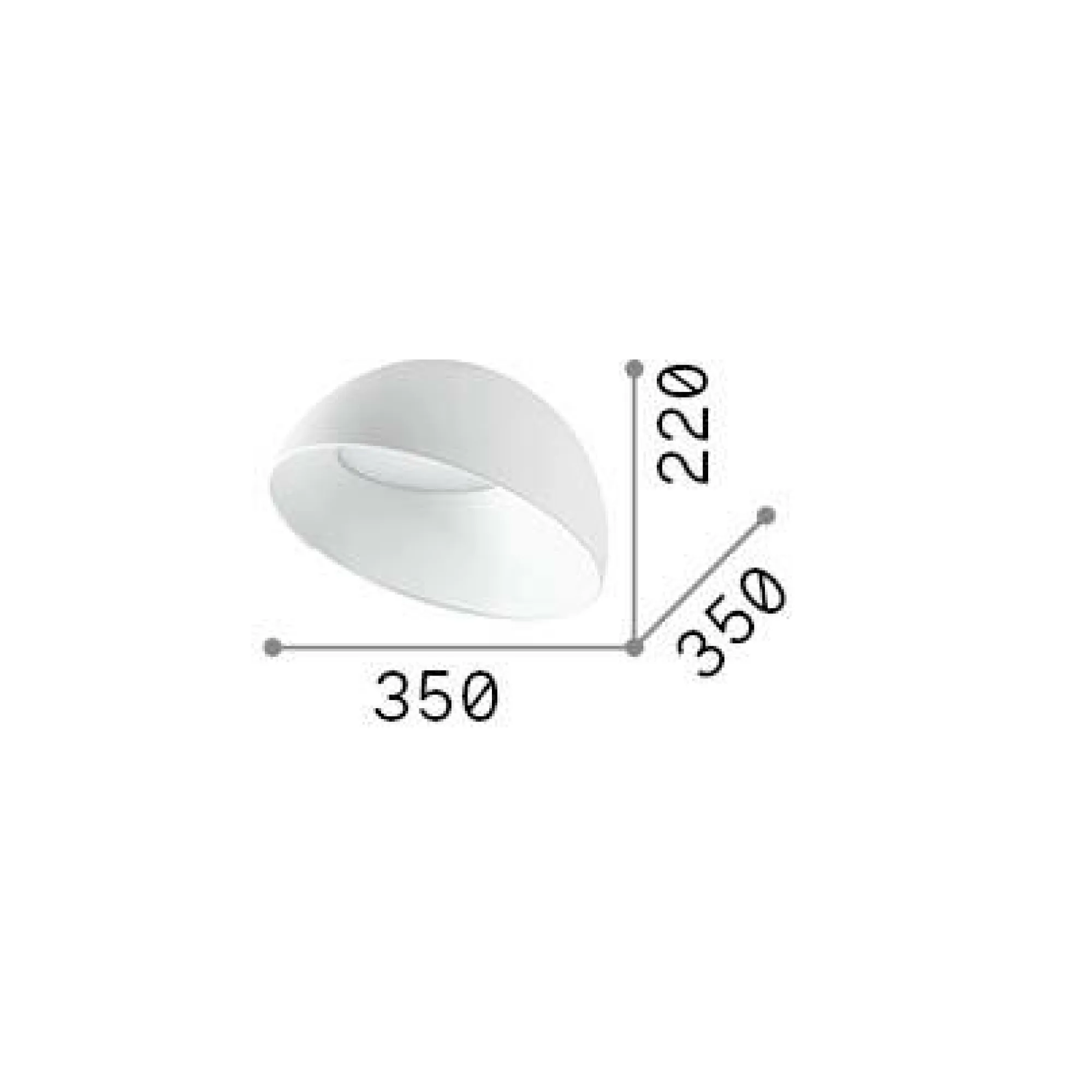 Ideal-Lux - Lampada da soffitto COROLLA-2 PL, 35 x 35 x h22 cm,<Dmora Cheap