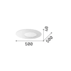 Ideal-Lux - Lampada da soffitto IRIDE PL D50 , 50 x 50 x h4 cm,<Dmora Sale