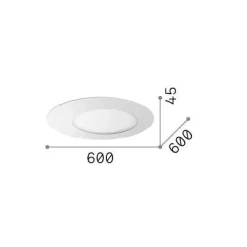 Ideal-Lux - Lampada da soffitto IRIDE PL D60 , 60 x 60 x h5 cm,<Dmora Cheap