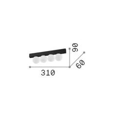 Ideal-Lux - Lampada da soffitto PING PONG PL4 , 31 x 6 x h9 cm,<Dmora Best Sale