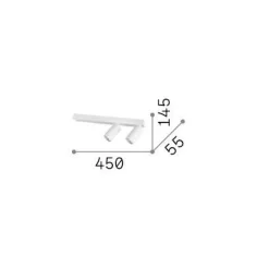 Ideal-Lux - Lampada da soffitto PROFILO PL2 , 45 x 6 x h15 cm,<Dmora Discount