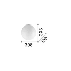 Ideal-Lux - Lampada da soffitto CARTA PL1 D30, 30 x 30 x h31 cm,<Dmora Cheap