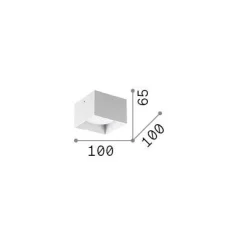 Ideal-Lux - Lampada da soffitto SPIKE PL1 SQUARE , 10 x 10 x h7 cm,<Dmora Shop