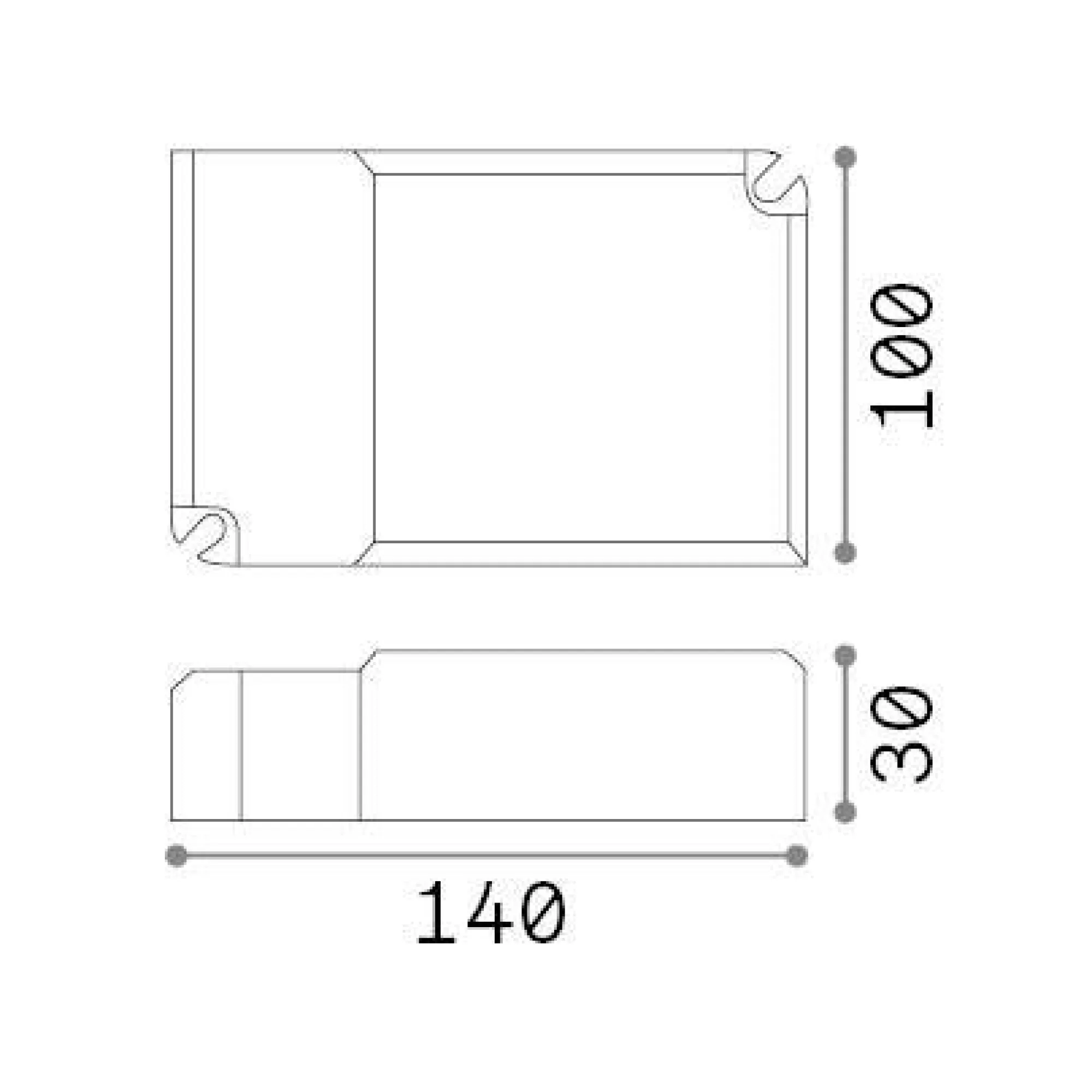 Ideal-Lux - Lampada da soffitto FLY D90 DRIVER DALI/PUSH 100W 1400mA, 14 x 10 x h3 cm,<Dmora Outlet