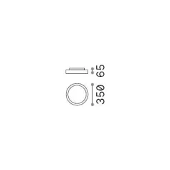 Ideal-Lux - Lampada da soffitto RAY PL D30 , 30 x 30 x h7 cm,<Dmora Cheap