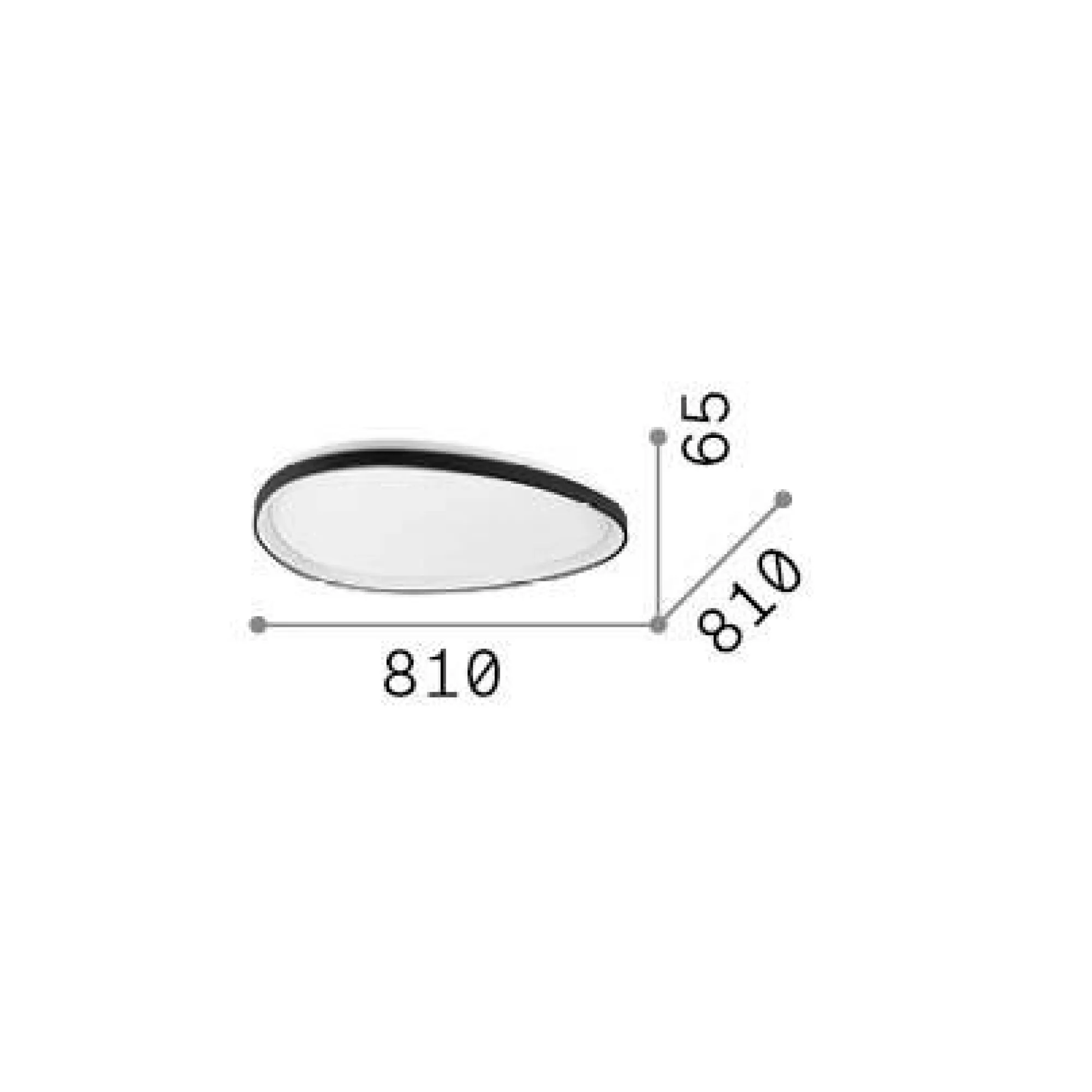 Ideal-Lux - Lampada da soffitto GEMINI PL D081 ON-OFF , 81 x 81 x h7 cm,<Dmora Sale