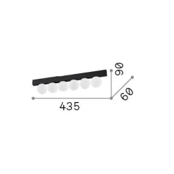 Ideal-Lux - Lampada da soffitto PING PONG PL6 , 44 x 6 x h9 cm,<Dmora Flash Sale