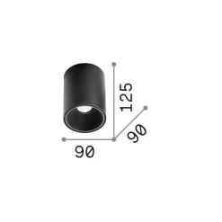 Ideal-Lux - Lampada da soffitto NITRO PL ROUND D09 , 9 x 9 x h13 cm,<Dmora Fashion