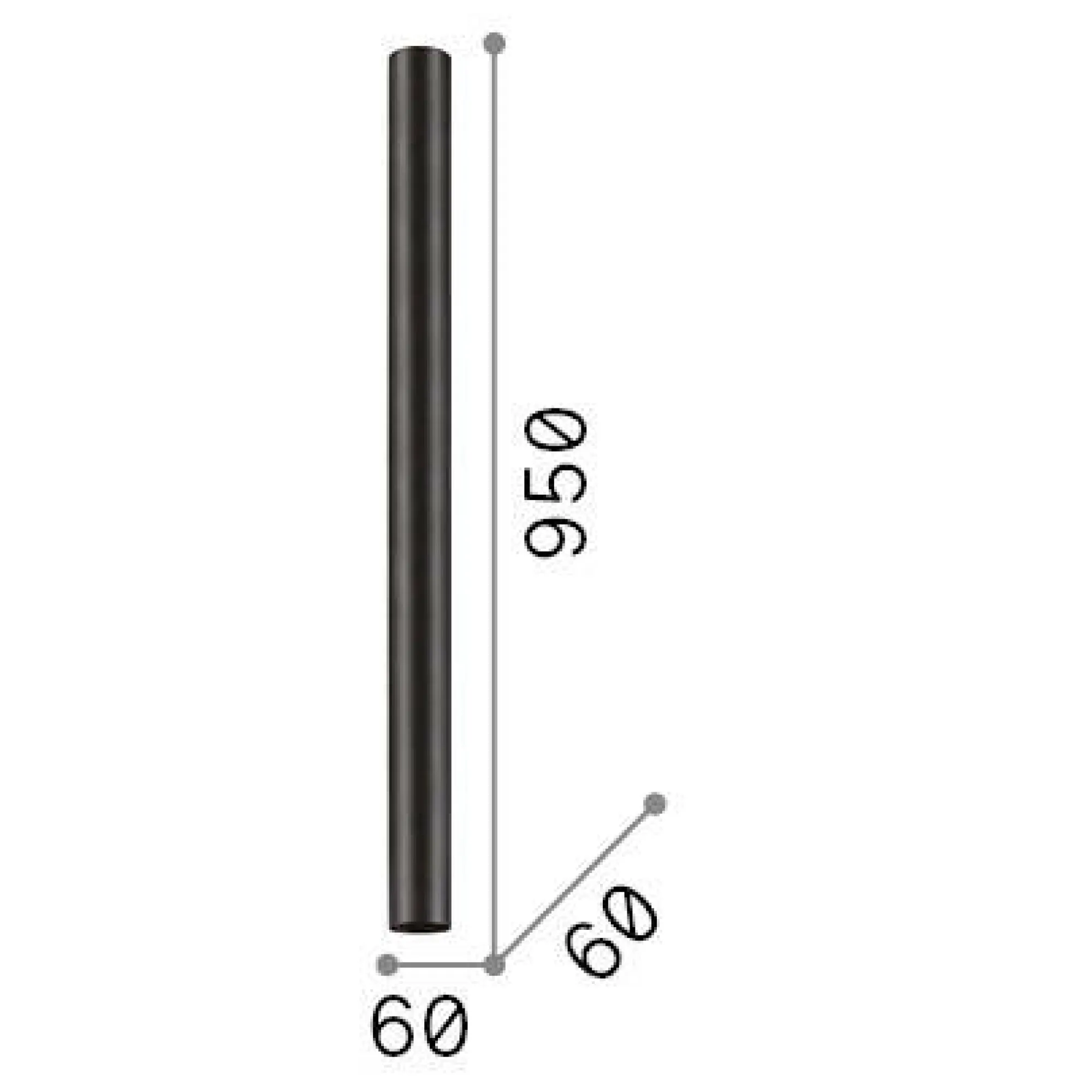 Ideal-Lux - Lampada da soffitto LOOK PL1 H95 , 6 x 6 x h95 cm,<Dmora Discount