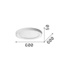 Ideal-Lux - Lampada da soffitto PLANET PL D60 , 60 x 60 x h5 cm,<Dmora New