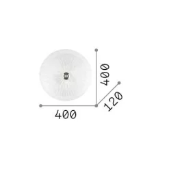 Ideal-Lux - Lampada da soffitto SHELL PL3 , 40 x 40 x h12 cm,<Dmora Hot