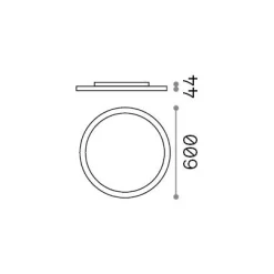 Ideal-Lux - Lampada da soffitto FLY SLIM PL D60 4000K, 60 x 60 x h4 cm,<Dmora New