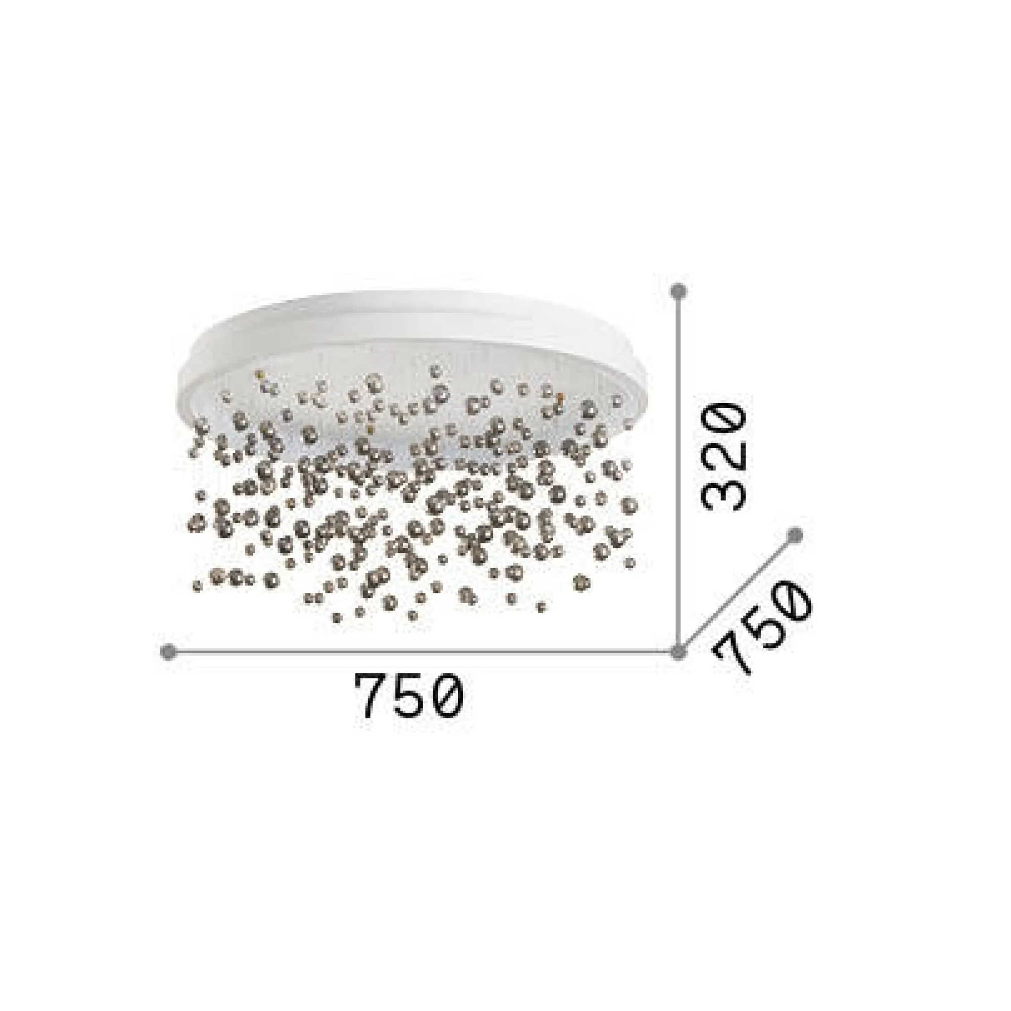 Ideal-Lux - Lampada da soffitto ARMONY PL D75 , 75 x 75 x h32 cm,<Dmora Shop