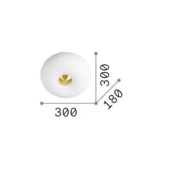 Ideal-Lux - Lampada da soffitto ARIZONA PL2, 30 x 30 x h18 cm,<Dmora Outlet