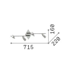 Ideal-Lux - Lampada da soffitto ALFA PL4 , 72 x 22 x h16 cm,<Dmora Cheap