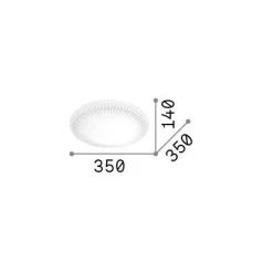 Ideal-Lux - Lampada da soffitto ATRIUM PL D35, 35 x 35 x h14 cm,<Dmora New