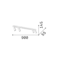 Ideal-Lux - Lampada da soffitto PROFILO PL4 , 90 x 6 x h15 cm,<Dmora Flash Sale