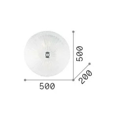 Ideal-Lux - Lampada da soffitto SHELL PL4 , 50 x 50 x h20 cm,<Dmora Clearance