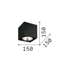 Ideal-Lux - Lampada da soffitto MOOD PL1 D15 SQUARE , 15 x 15 x h15 cm,<Dmora Shop