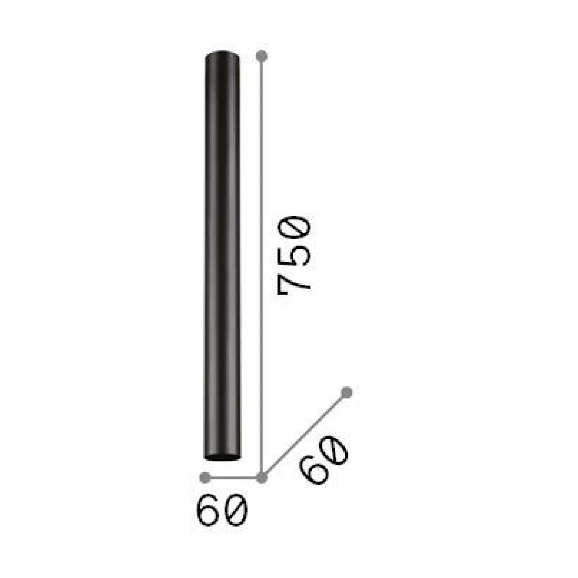 Ideal-Lux - Lampada da soffitto LOOK PL1 H75 , 6 x 6 x h75 cm,<Dmora Cheap