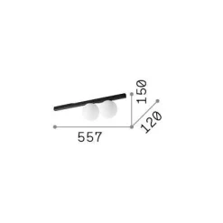 Ideal-Lux - Lampada da soffitto BINOMIO PL2 , 56 x 12 x h15 cm,<Dmora Best Sale