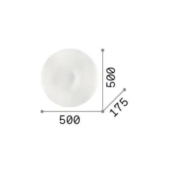 Ideal-Lux - Lampada da soffitto GLORY PL3 D50, 50 x 50 x h18 cm,<Dmora Best