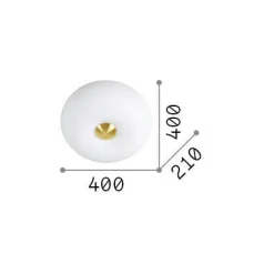 Ideal-Lux - Lampada da soffitto ARIZONA PL3, 40 x 40 x h21 cm,<Dmora Store