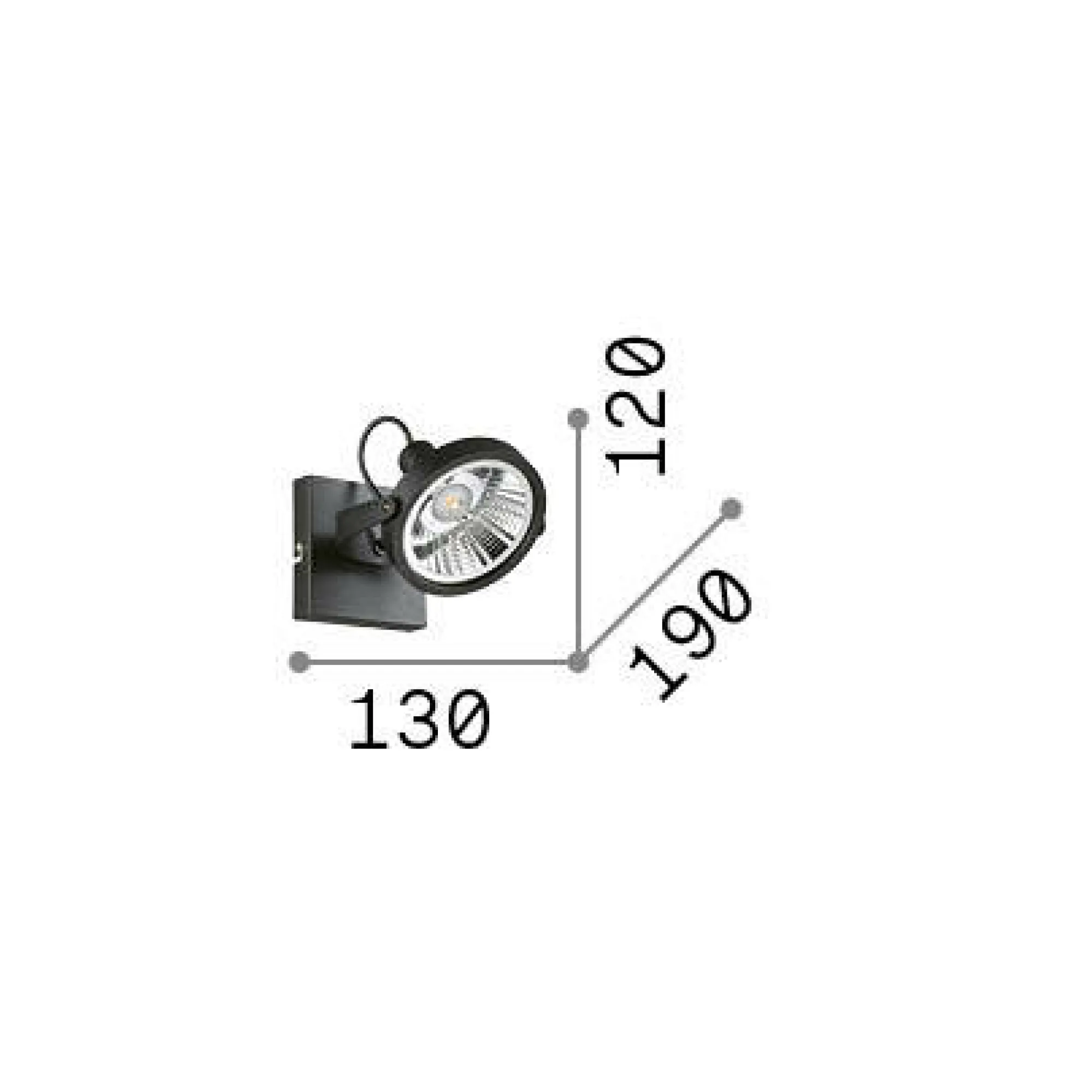 Ideal-Lux - Lampada da soffitto GLIM PL1 , 13 x 12 x h19 cm,<Dmora Outlet