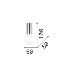Ideal-Lux - Lampada da soffitto PETIT PL1 , 5 x 5 x h10 cm,<Dmora Best