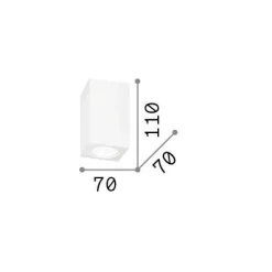 Ideal-Lux - Lampada da soffitto TOWER PL1 SQUARE, 7 x 7 x h11 cm,<Dmora Store