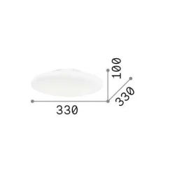 Ideal-Lux - Lampada da soffitto SMARTIES PL1 D33, 33 x 33 x h10 cm,<Dmora New
