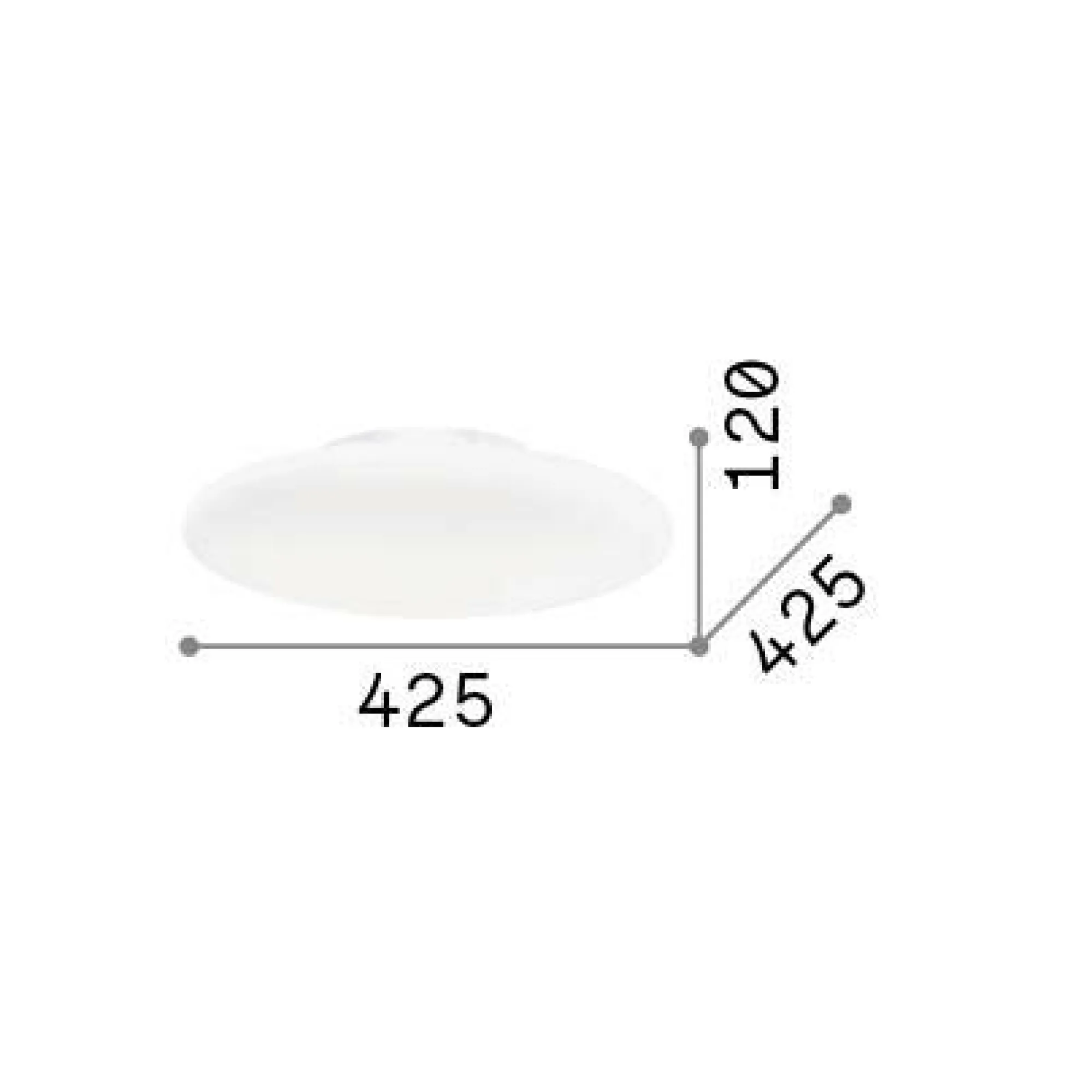 Ideal-Lux - Lampada da soffitto SMARTIES PL2 D42, 43 x 43 x h12 cm,<Dmora Best Sale