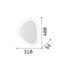 Ideal-Lux - Lampada da soffitto GINGLE AP D40, 40 x 31 x h6 cm,<Dmora Shop